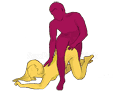 Sex position #92 - Screwdriver. (doggy style, from behind, kneeling, man on top, rear entry). Kamasutra - Photo, picture, image