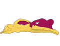 Sex position #194 - Ribbon. (from behind, lying down, rear entry, reverse, sideways). Kamasutra - Photo, picture, image