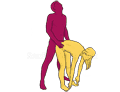 Sex position #200 - Taurus. (doggy style, from behind, rear entry, standing). Kamasutra - Photo, picture, image