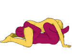 Posición sexual #10 - Círculo. (posición de sexo 69, arrodillado, acostado, sexo oral, mujer encima). Kamasutra - Imágenes, fotos, ilustraciones