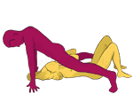 Posición sexual #159 - Pirata enfadado. (mamada, hombre encima, sexo oral). Kamasutra - Imágenes, fotos, ilustraciones