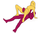 Posición sexual #126 - Candelabro Italiano. (vaquera, por detrás, mujer encima). Kamasutra - Imágenes, fotos, ilustraciones