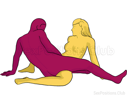 Posición sexual #141 - Loba. (cara a cara, al revés, sentada). Kamasutra - Imágenes, fotos, ilustraciones