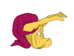 Posición sexual #202 - Piscis. (cunnilingus, sexo oral). Kamasutra - Imágenes, fotos, ilustraciones