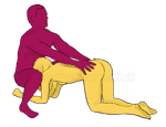 Posición sexual #193 - Fontanero. (mamada, sexo oral, sentado). Kamasutra - Imágenes, fotos, ilustraciones