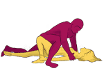 Posición sexual #228 - Primavera. (cara a cara, el hombre encima). Kamasutra - Imágenes, fotos, ilustraciones
