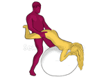 Posición sexual #263 - Pionero. (por detrás, entrada trasera, de pie). Kamasutra - Imágenes, fotos, ilustraciones