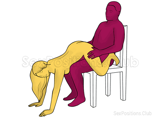 Posición sexual #319 - Sandía. (por detrás, entrada trasera, sentado). Kamasutra - Imágenes, fotos, ilustraciones
