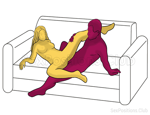 Posición sexual #296 - Trapecio. (sexo anal, ángulo recto, sentado). Kamasutra - Imágenes, fotos, ilustraciones