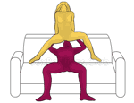 Posición sexual #426 - Barbie. (sexo oral, cunnilingus, mujer encima). Kamasutra - Imágenes, fotos, ilustraciones