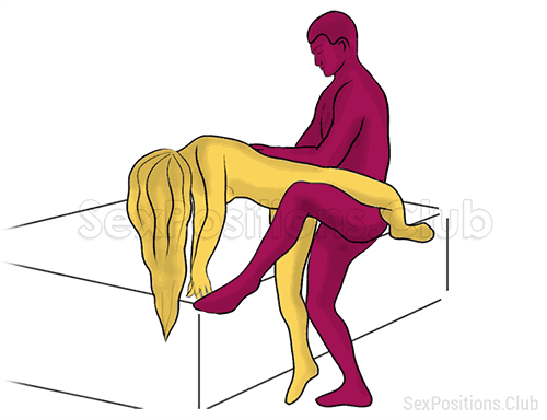 Posición sexual #403 - Truco raro. (por detrás, entrada por detrás, de pie). Kamasutra - Imágenes, fotos, ilustraciones