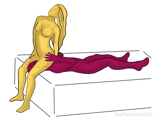 Posición sexual #417 - Valedictorio. (sexo oral, cunnilingus, mujer encima). Kamasutra - Imágenes, fotos, ilustraciones