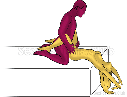 Posición sexual #474 - Inclinación. (ángulo recto, de rodillas). Kamasutra - Imágenes, fotos, ilustraciones