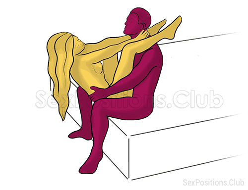 Posición sexual #375 - Increíble encuentro. (cara a cara, sentado). Kamasutra - Imágenes, fotos, ilustraciones