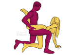 Posición sexual #312 - Cóctel jamaicano. (estilo perrito, por detrás, entrada por detrás, de rodillas). Kamasutra - Imágenes, fotos, ilustraciones