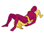 Posição de sexo #171 - Halloween Mexicano. (broche, deitado, homem por cima, sexo oral). Kamasutra - Imagens, fotos