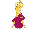 Posição de sexo #212 - Virgem. (cunnilingus, sexo oral, posição de pé). Kamasutra - Imagens, fotos