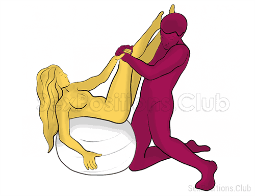Posição de sexo #430 - Сatch. (ângulo reto, ajoelhado). Kamasutra - Imagens, fotos