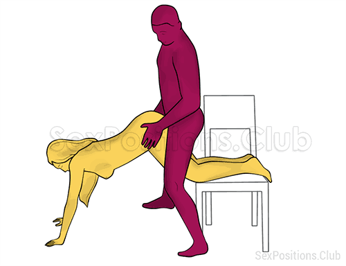 Posição de sexo #466 - Satyr. (estilo cãozinho, de trás, entrada traseira, em pé). Kamasutra - Imagens, fotos