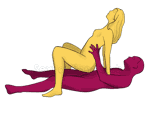 Posição de sexo #441 - Virada. (sexo anal, vaqueira, mulher em cima, por trás, entrada traseira). Kamasutra - Imagens, fotos