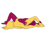 Sex position #85 - Scorpio. (69 sex position, lying down, oral sex). Kamasutra - Photo, picture, image