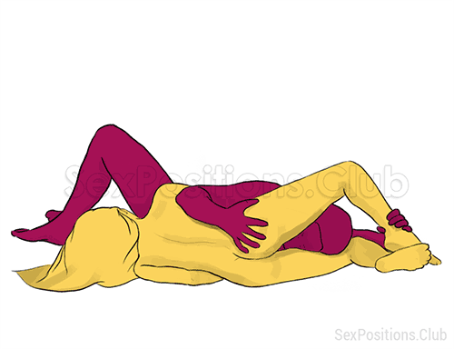 Sex position #85 - Scorpio. (69 sex position, lying down, oral sex). Kamasutra - Photo, picture, image