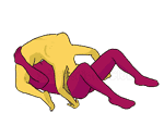 Sex position #109 - Golden Gate. (69 sex position, oral sex, woman on top). Kamasutra - Photo, picture, image