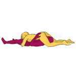 Sex position #36 - Idyll. (69 sex position, lying down, oral sex, woman on top). Kamasutra - Photo, picture, image