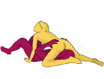 Sex position #110 - Tiramisu. (cunnilingus, kneeling, oral sex, woman on top). Kamasutra - Photo, picture, image