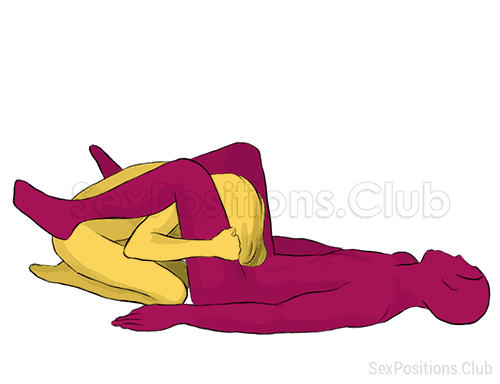Sex position #51 - Marsh-mallow. (blowjob, lying down, oral sex). Kamasutra - Photo, picture, image