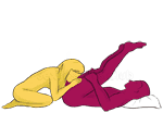 Sex position #75 - Symphony . (blowjob, lying down, oral sex). Kamasutra - Photo, picture, image