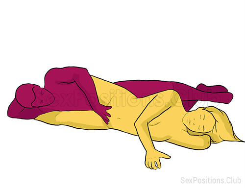 Sex position #183 - Tamer. (from behind, rear entry, reverse, sideways). Kamasutra - Photo, picture, image