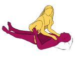 Sex position #27 - Rider. (cowgirl, woman on top). Kamasutra - Photo, picture, image
