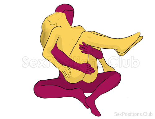 Sex position #78 - Cradle. (from behind, rear entry, sitting, woman on top). Kamasutra - Photo, picture, image