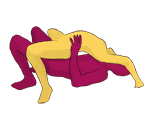 Sex position #138 - Asian Cowgirl. (from behind, rear entry, woman on top). Kamasutra - Photo, picture, image