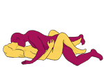 Sex position #67 - Missionary. (face to face, lying down, man on top). Kamasutra - Photo, picture, image