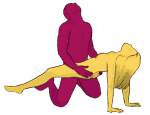 Sex position #31 - Clip. (kneeling, right angle). Kamasutra - Photo, picture, image