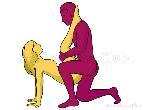 Sex position #44 - Casket. (face to face, kneeling, right angle). Kamasutra - Photo, picture, image