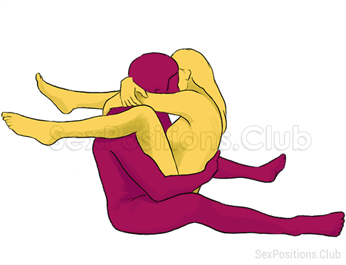Sex position #105 - Basket. (face to face, sitting). Kamasutra - Photo, picture, image