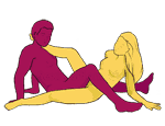 Sex position #153 - Bow. (face to face, reverse, sitting). Kamasutra - Photo, picture, image