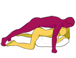Sex position #107 - Scorpio. (doggy style, from behind, man on top, rear entry). Kamasutra - Photo, picture, image