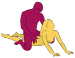 Sex position #143 - Prone bone. (from behind, man on top, rear entry). Kamasutra - Photo, picture, image