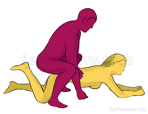 Sex position #190 - Cowboy. (doggy style, from behind, man on top, rear entry). Kamasutra - Photo, picture, image