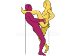 Sex position #60 - Victory. (face to face, standing). Kamasutra - Photo, picture, image