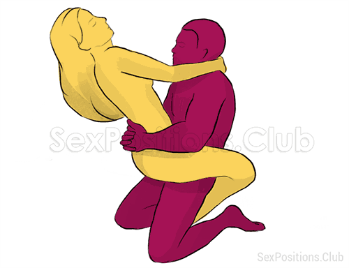 Sex position #225 - Elephantl. (face to face, kneeling, standing, woman on top). Kamasutra - Photo, picture, image