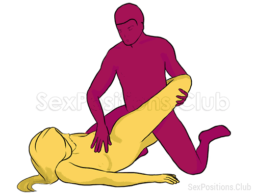 Sex position #218 - Corkscrew. (from behind, kneeling, rear entry). Kamasutra - Photo, picture, image