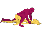Sex position #228 - Spring. (face to face, man on top). Kamasutra - Photo, picture, image