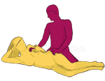 Sex position #211 - Emperor. (from behind, rear entry). Kamasutra - Photo, picture, image