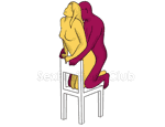 Sex position #307 - Desert island (on the chair). (anal sex, from behind, rear entry, kneeling). Kamasutra - Photo, picture, image