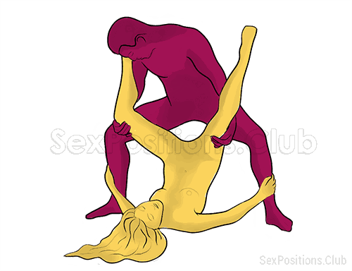 Piledriver sex position (upside down, criss cross, reverse, man on top, standing). Kamasutra - Photo, picture, image